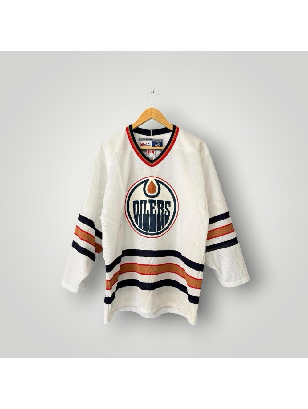 Vintage 90s CCM Edmonton Oilers Jersey M Made In Canada Men’s